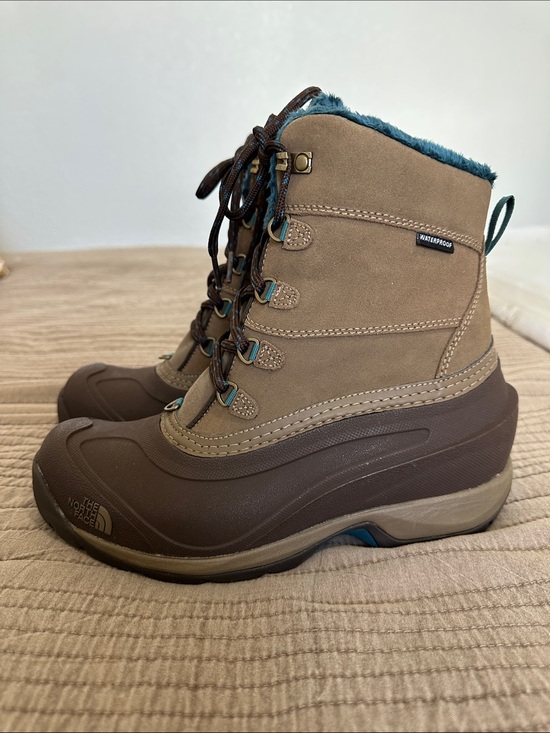 The North Face Shoes - The North Face Brown Lace-Up Waterproof Winter Heat Seeker Boots Sz 7.5